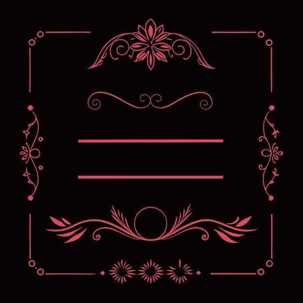 Elegantne kaligraficzne złote menu i elementy projektowania zaproszeń