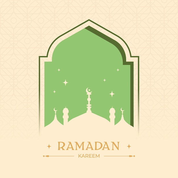 Plik wektorowy elegantny ramadan kareem ilustracja projektowa 01