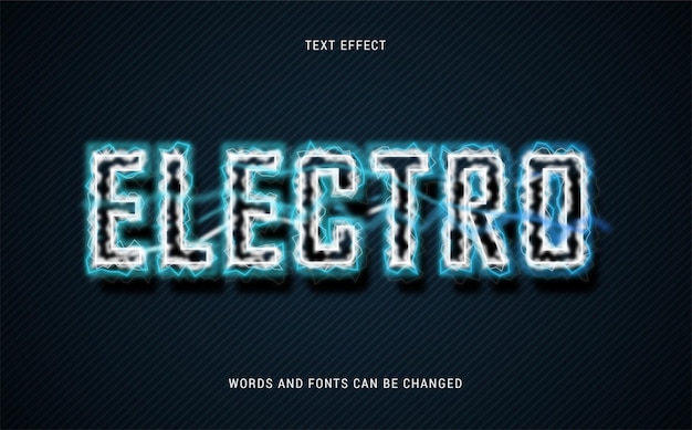 Elektro Tekstowy Efekt Edytowalny Eps Cc