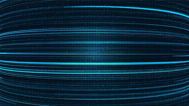 Elektroniczne Linie Prędkości Na Niebieskim Tle Technologii, Koncepcja Komiksu I Ruchu, Wektor.