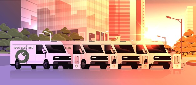 Elektryczne samochody dostawcze ładujące pojazdy akumulatorowe w ładowarce ładującej ładowarkę EV Zarządzanie zrównoważonym transportem