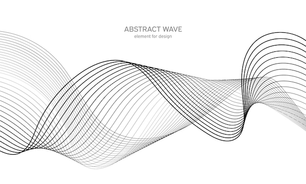 Plik wektorowy element fali streszczenie dla projektu. cyfrowy korektor częstotliwości. stylizowane tło sztuki linii.