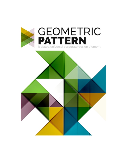 Element geometryczny wzór mozaiki trójkąt na białym tle