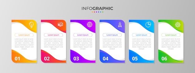 Element Gradientu Infographic Oraz Opcje Lub Kroki