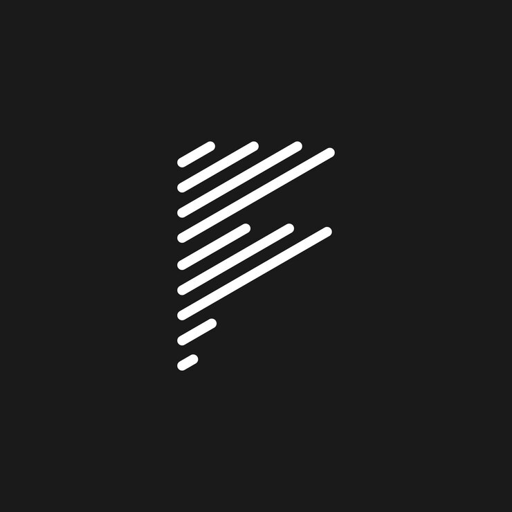 Element ikony projektu logo litery F dla inicjału lub firmy