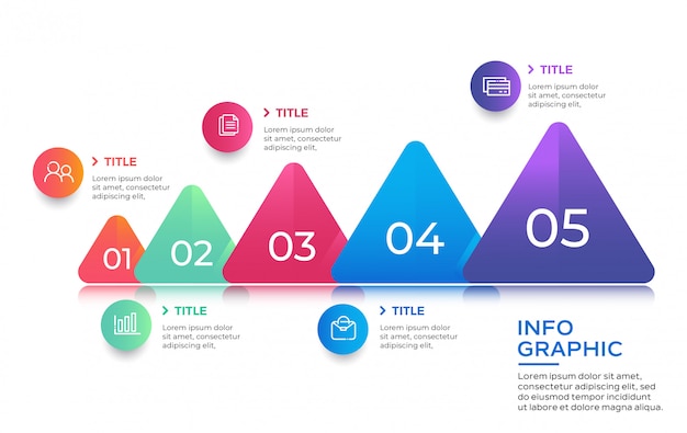 Element Infograficzny Z 5 Opcjami Danych