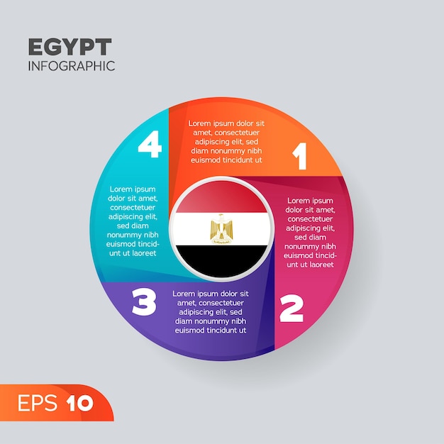 Element Infografiki Egipt