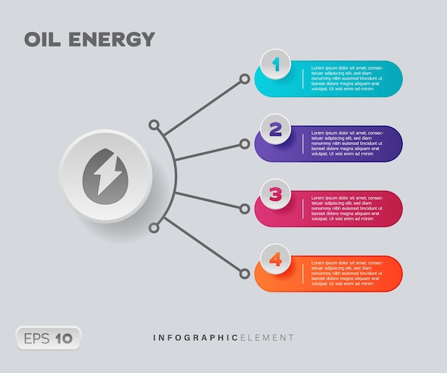 Element Infografiki Energii Ropy Naftowej