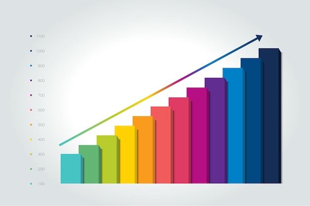 Element Infografiki Wykresu Wzrostu Wykresu Biznesowego