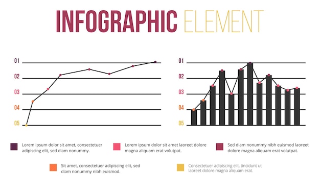 Plik wektorowy element infografiki z informacjami o barach i falach