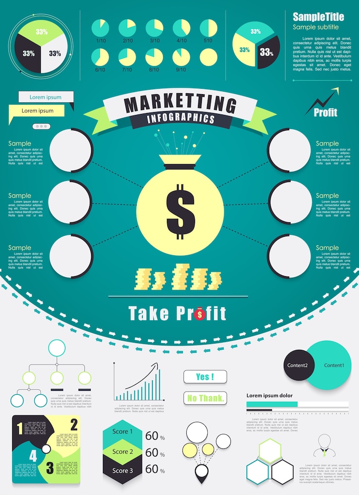 Wektor element marketingu starodawny infografiki