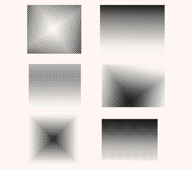 Element półtonowy Abstrakcyjny geometryczny wzór półtonowy punkty półtonowe wektorowe grunge