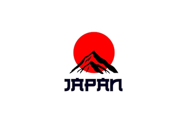 Element Projektu Logo Wektor. Góry, Japonia Natura