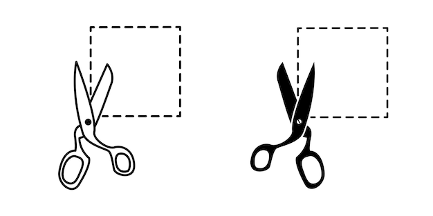 Plik wektorowy element projektu sieci web ikonę nożyczek