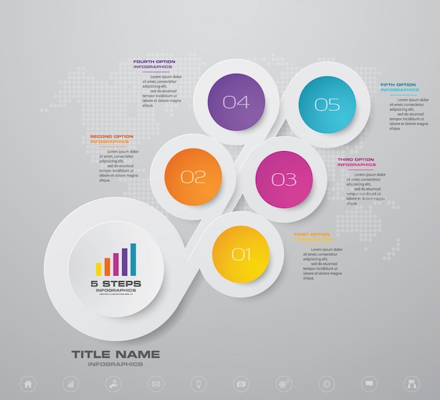 Element projektu wykresu infografiki