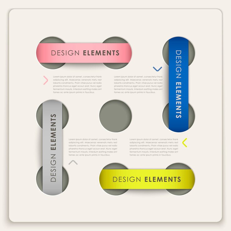 Wektor elementy abstrakcyjne infografiki w stylu nowoczesnej etykiety