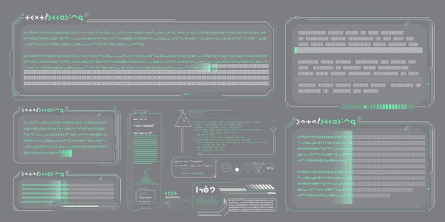 Elementy danych wektorowych dla infografiki interfejsu sci-fi