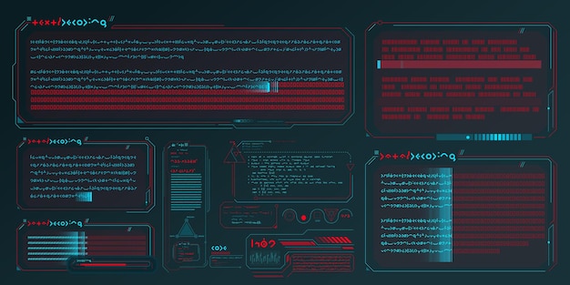 Elementy danych wektorowych do infografiki interfejsu scifi