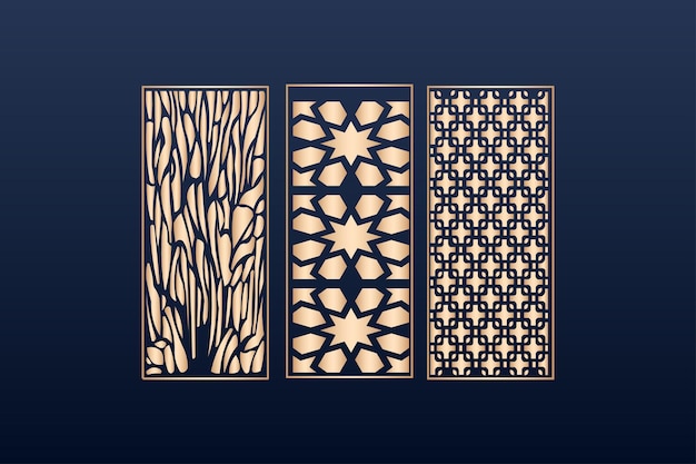 Elementy Dekoracyjneobramowanie Obramowań Wzór Islamski Wzór Pliki Dxf Laserowo Wycinany Panel Templ