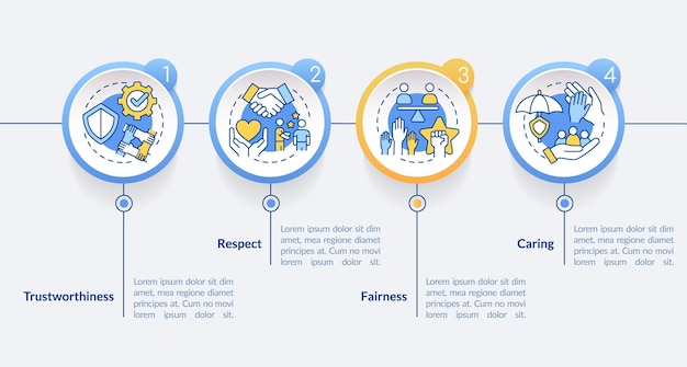 Elementy Etyki Biznesowej Koło Szablon Infografiki