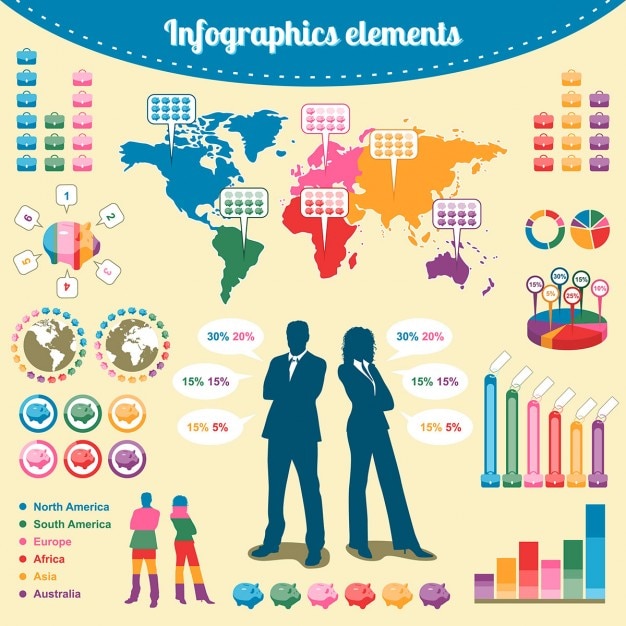 Plik wektorowy elementy infografiki