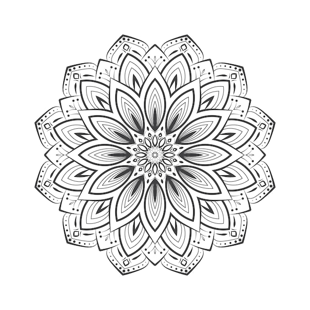 Elementy Kwiatowe Mandala Design W Vector