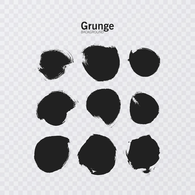 Elementy Projektu Grunge Atrament Grunge Splat Wektor Kolekcji