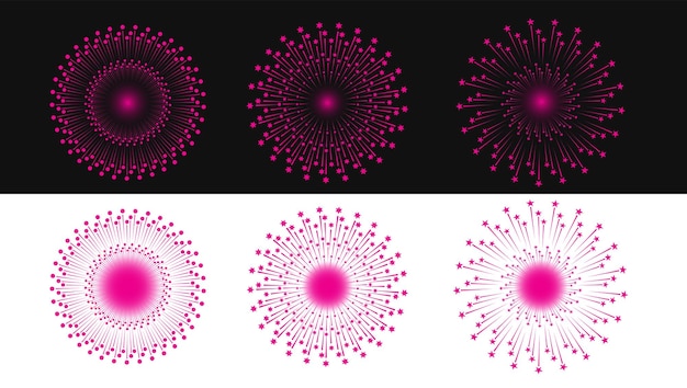 Plik wektorowy elementy projektu obchodów fajerwerków do tworzenia projektów oświetlenia wektorów i ilustracji 3