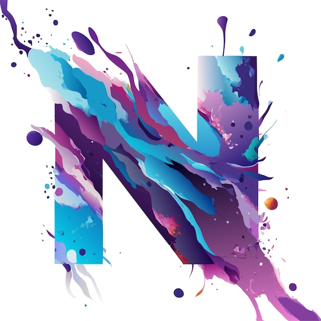 Elementy szablonu projektu ikony logo litery N