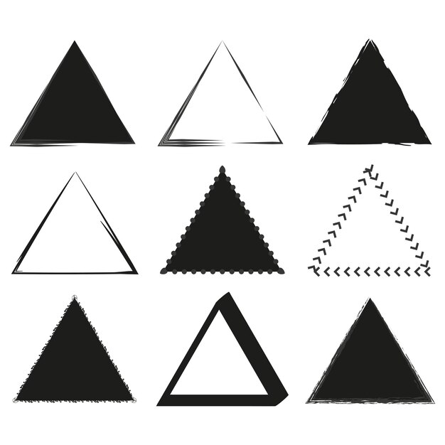Plik wektorowy elementy w kształcie trójkąta ilustracji wektorowej eps 10