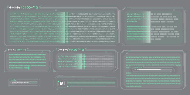 Elementy wektorowe tekstu infograficznego dla interfejsu scifi