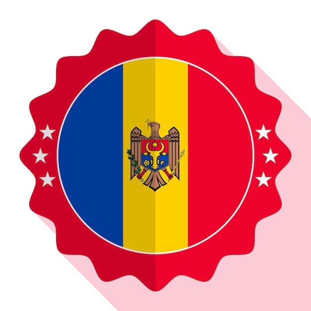 Plik wektorowy emblemat etykiety jakości mołdowy przycisk znak ilustracja wektorowa