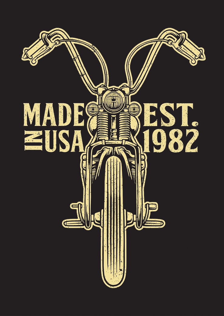 Wektor emblemat motocykla choppera