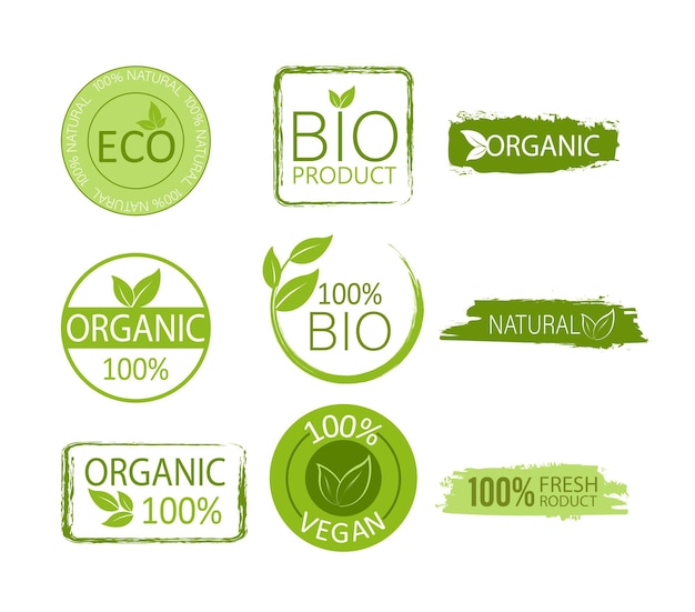 Emblemat Wegański Okrągłe Logo Logo Wektorowe Produkt Naturalny Ikona Naturalnego Liścia Godło Wegańskie Zdrowe, świeże Odżywianie Zdrowy Styl życia