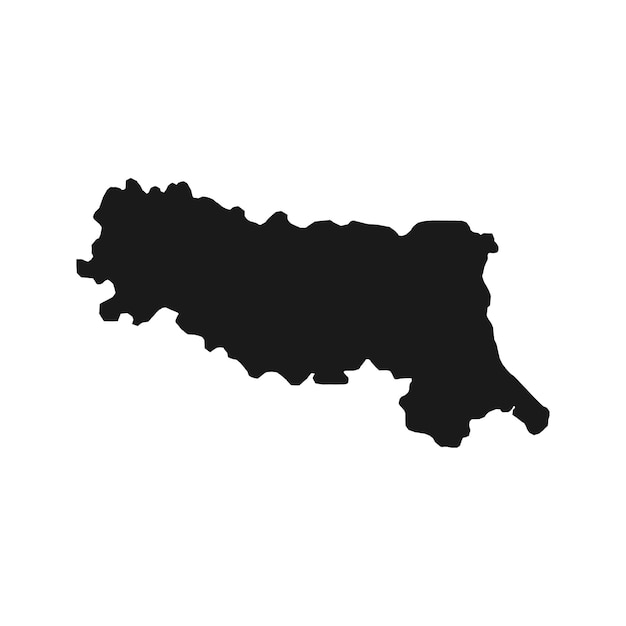 Emilia Romagna Mapa Regionu Włochy Ilustracja wektorowa