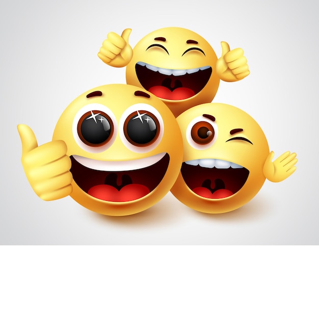 Plik wektorowy emoji przyjaciele znaków wektor wzór emojis emotikon przyjaźni w szczęśliwym uśmiechu