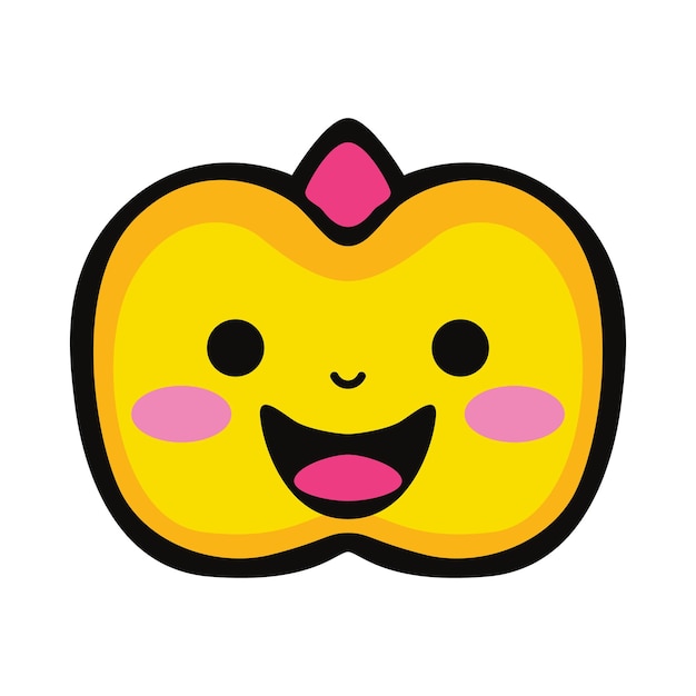 Emoji Uśmiech ładny Wektor Ikona Designu śmieszne Kawaii Emocja Avatar Projekt