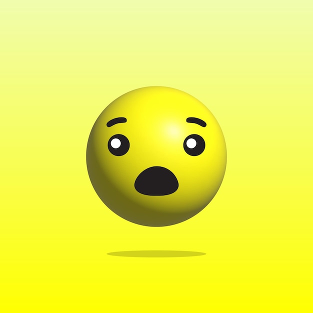 Plik wektorowy emoticon emocionado 3d