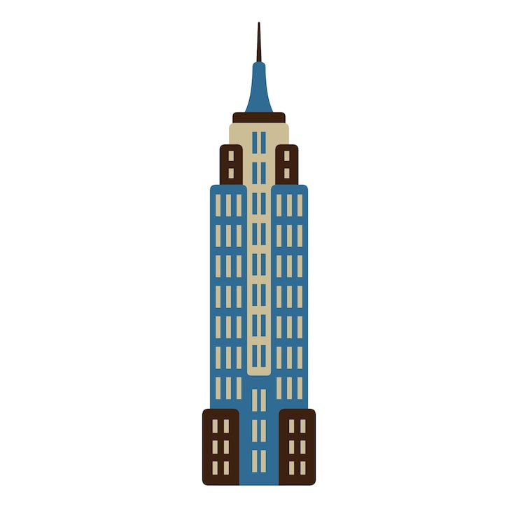 Wektor empire state building. słynny punkt orientacyjny nowego jorku. ilustracja wektorowa.