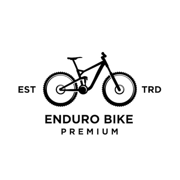 Enduro Downhill Bike Mtb Ikona Logo Projektu