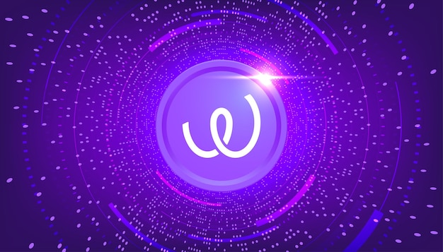 Energy Web Token Baner monety EWT Moneta EWT koncepcja kryptowaluty w tle banera