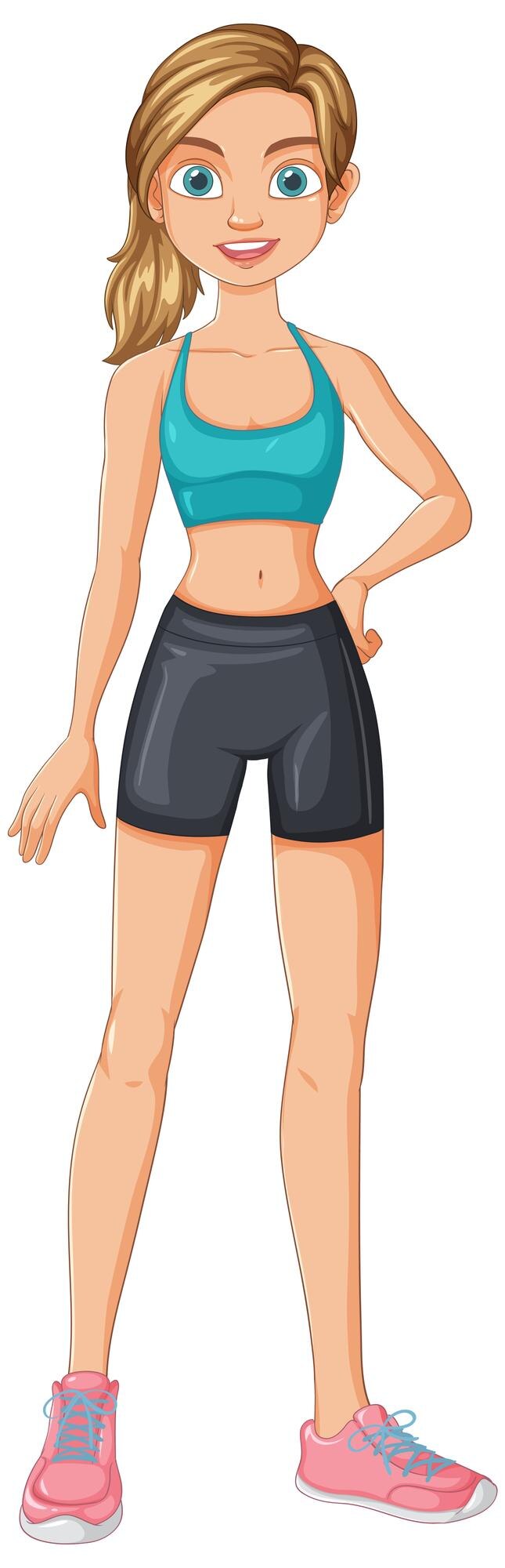 Wektor entuzjast fitness w sprzęcie treningowym