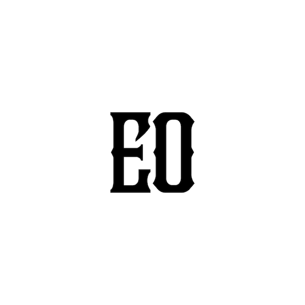 EO monogram logo projekt list tekst nazwa symbol monochromatyczne logotyp alfabet znak proste logo