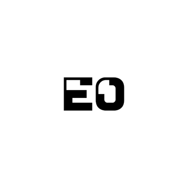 EO monogram logo projekt list tekst nazwa symbol monochromatyczne logotyp alfabet znak proste logo
