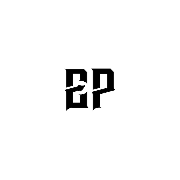 Ep Monogram Logo Projekt Litera Tekst Nazwa Symbol Monochromatyczny Logotyp Znak Alfabetu Proste Logo