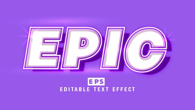 Epicki 3d edytowalny plik wektorowy z efektem tekstowym z uroczym tłem