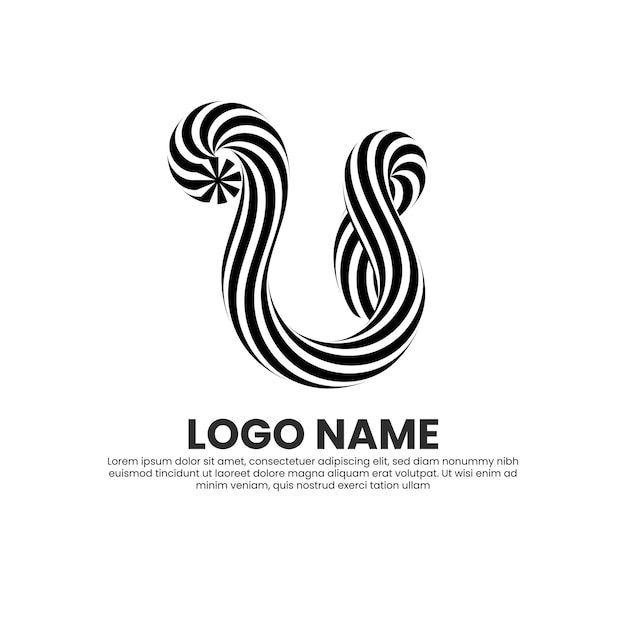 Epickie logo alfabetu z grafiką liniową