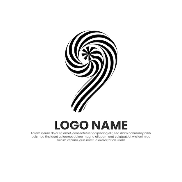Epickie logo alfabetu z grafiką liniową
