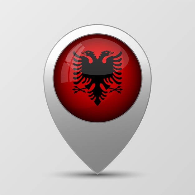 EPS10 Wektorowe tło patriotyczne z kolorami flagi Albanii