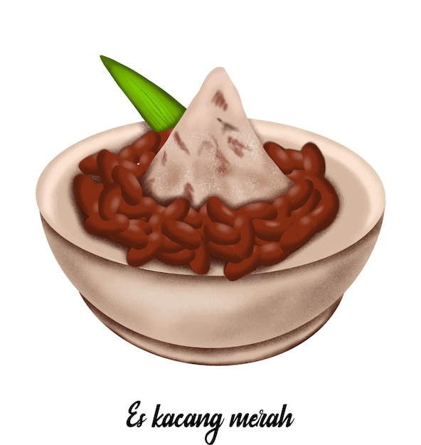 Plik wektorowy es kacang merah